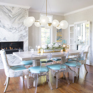 Modern Glam 8-Light Cloud Glass Chandelier - Yiilighting