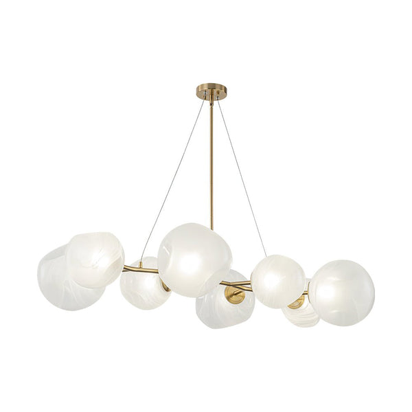 Modern Glam 8-Light Cloud Glass Chandelier - Yiilighting