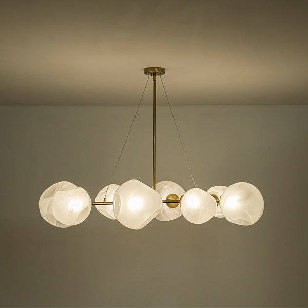Modern Glam 8-Light Cloud Glass Chandelier - Yiilighting
