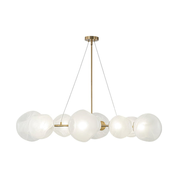 Modern Glam 8-Light Cloud Glass Chandelier - Yiilighting