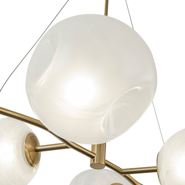 Modern Glam 8-Light Cloud Glass Chandelier - Yiilighting