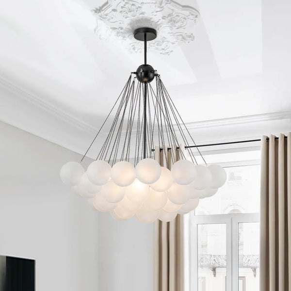 Modern Globe Bubble Cluster Glass Ball Chandelier - Yiilighting