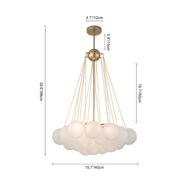 Modern Globe Bubble Cluster Glass Ball Chandelier - Yiilighting