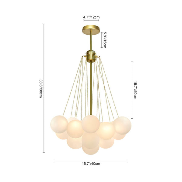 Modern Globe Bubble Cluster Glass Ball Chandelier - Yiilighting