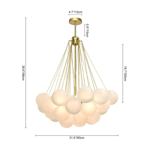 Modern Globe Bubble Cluster Glass Ball Chandelier - Yiilighting