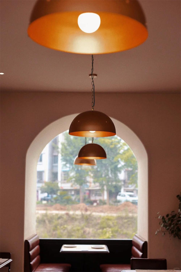 Modern Industrial Brass Dome Pendant Light - Yiilighting