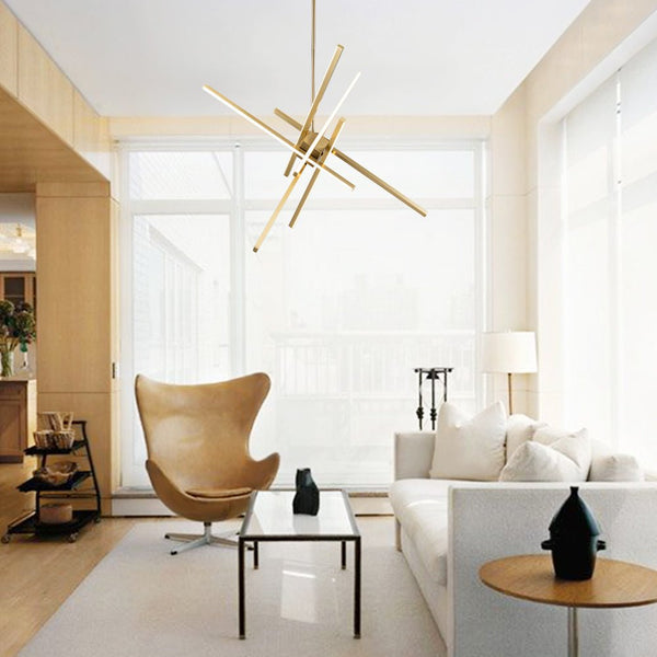 Modern LED Sputnik Cross Arms Chandelier - Yiilighting