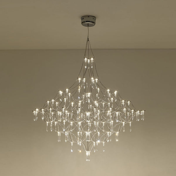 Modern Luxury Starry Geometric LED Crystal Chandelier - Yiilighting