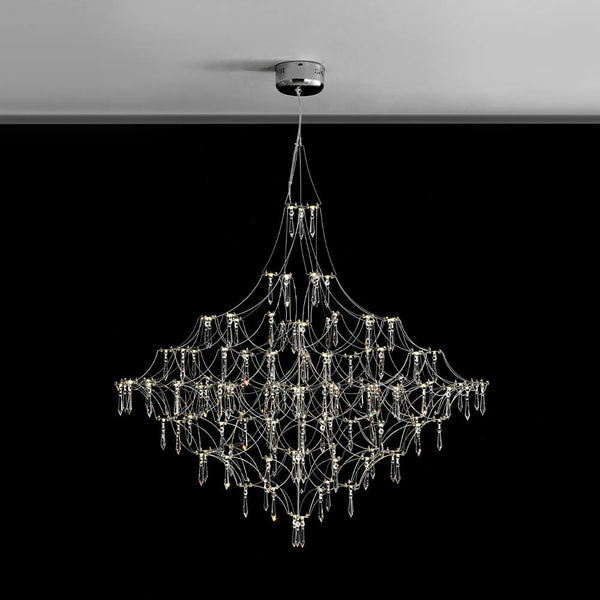 Modern Luxury Starry Geometric LED Crystal Chandelier - Yiilighting