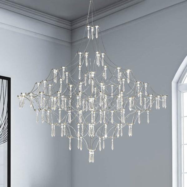 Modern Luxury Starry Geometric LED Crystal Chandelier - Yiilighting