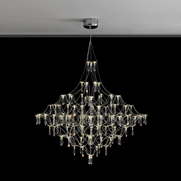 Modern Luxury Starry Geometric LED Crystal Chandelier - Yiilighting