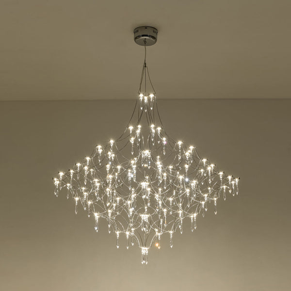 Modern Luxury Starry Geometric LED Crystal Chandelier - Yiilighting