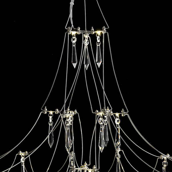 Modern Luxury Starry Geometric LED Crystal Chandelier - Yiilighting