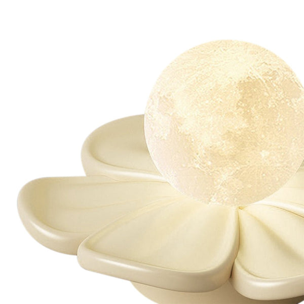 Modern Macaron Pastel Textured Floral Lunar Moon Petal Flush Ceiling Lamp For Kids - Yiilighting