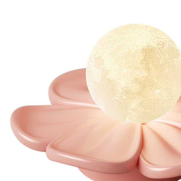 Modern Macaron Pastel Textured Floral Lunar Moon Petal Flush Ceiling Lamp For Kids - Yiilighting