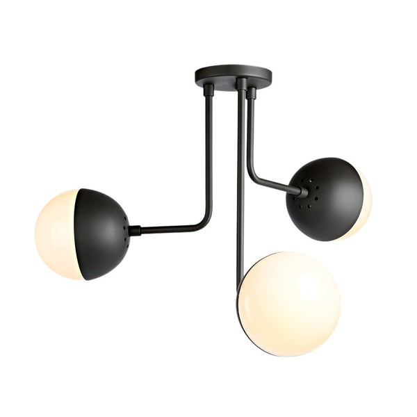 Modern Mid - century 3 - Light Curved Arms Semi Flush Mount - Yiilighting