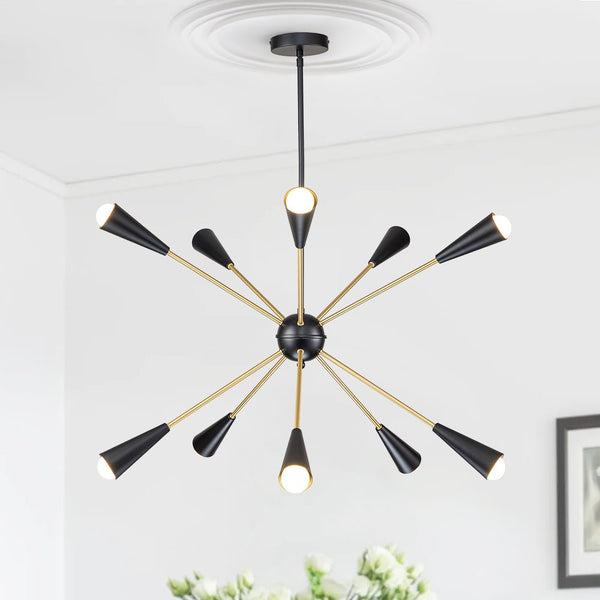 Modern Mid - Century Dimmable 10 - Light Sputnik Sphere Chandelier - Yiilighting