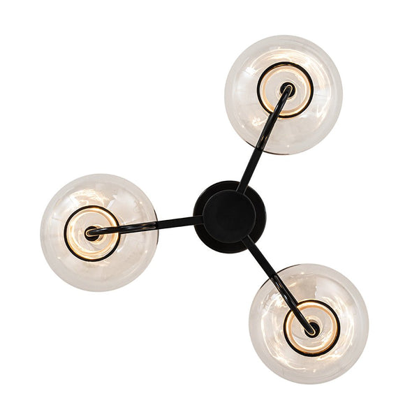 Modern Mid - century Sputnik Glass Bubble Semi Flush Mount - Yiilighting