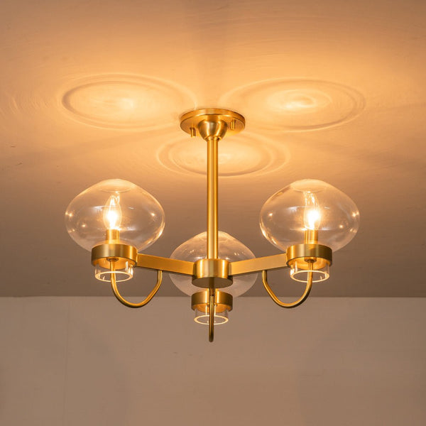 Modern Mid - century Sputnik Glass Bubble Semi Flush Mount - Yiilighting