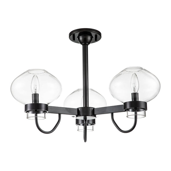 Modern Mid - century Sputnik Glass Bubble Semi Flush Mount - Yiilighting