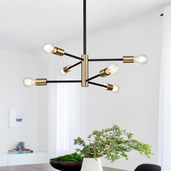 Modern Mid - century Sputnik Silhouette Two - Tier Chandelier - Yiilighting