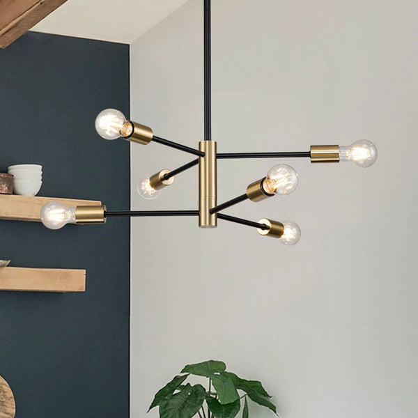 Modern Mid - century Sputnik Silhouette Two - Tier Chandelier - Yiilighting