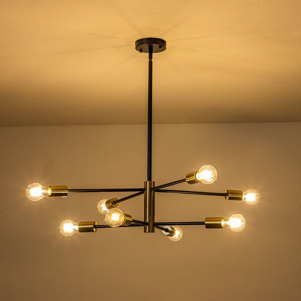 Modern Mid - century Sputnik Silhouette Two - Tier Chandelier - Yiilighting