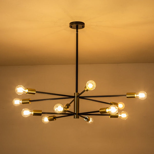 Modern Mid - century Sputnik Silhouette Two - Tier Chandelier - Yiilighting