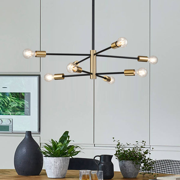 Modern Mid - century Sputnik Silhouette Two - Tier Chandelier - Yiilighting