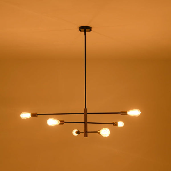 Modern Minimalism 6 - Light 3 - Tiered Sputnik Metal Chandelier - Yiilighting