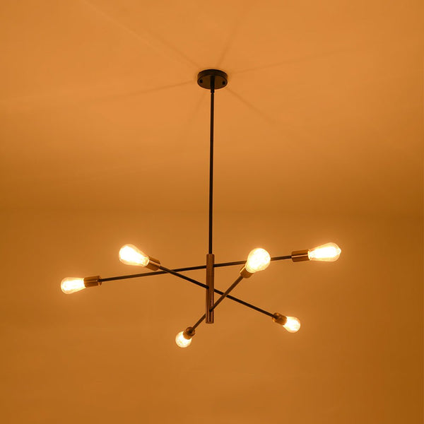 Modern Minimalism 6 - Light 3 - Tiered Sputnik Metal Chandelier - Yiilighting