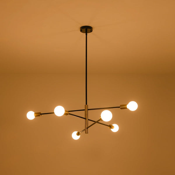 Modern Minimalism 6 - Light 3 - Tiered Sputnik Metal Chandelier - Yiilighting