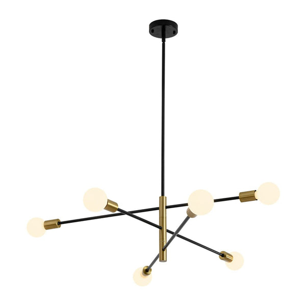 Modern Minimalism 6 - Light 3 - Tiered Sputnik Metal Chandelier - Yiilighting