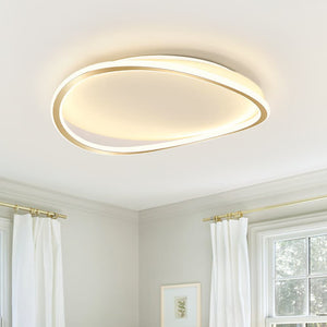 Modern Minimalism Irregular Round LED Metal Flush Mount Ceiling Light - Yiilighting