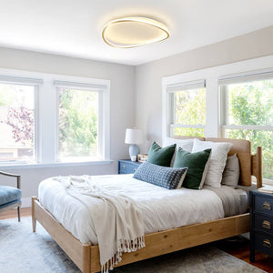 Modern Minimalism Irregular Round LED Metal Flush Mount Ceiling Light - Yiilighting