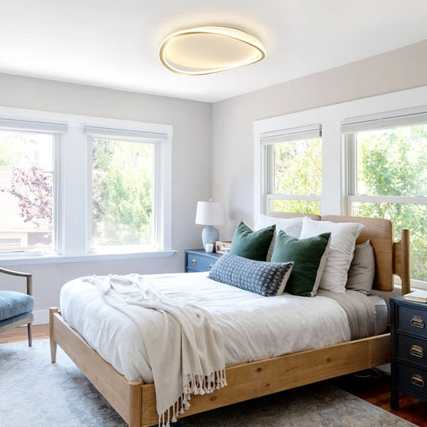 Modern Minimalism Irregular Round LED Metal Flush Mount Ceiling Light - Yiilighting