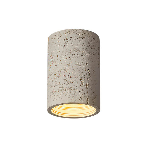 Modern Minimalist Cylindrical Stone LED Flush Mount Ceiling Light - Yiilighting