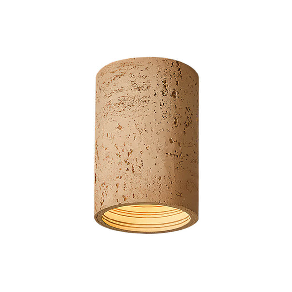 Modern Minimalist Cylindrical Stone LED Flush Mount Ceiling Light - Yiilighting