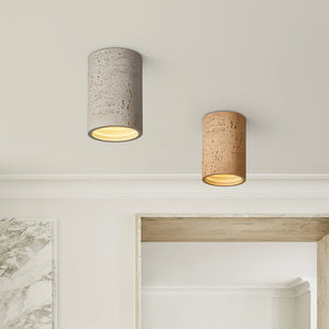 Modern Minimalist Cylindrical Stone LED Flush Mount Ceiling Light - Yiilighting