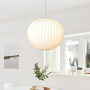 Modern Minimalist Natural Silk White Pendant Light - Yiilighting