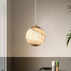 Modern Natural Mood Ball Glass Globe Ceiling Pendant Light - Yiilighting