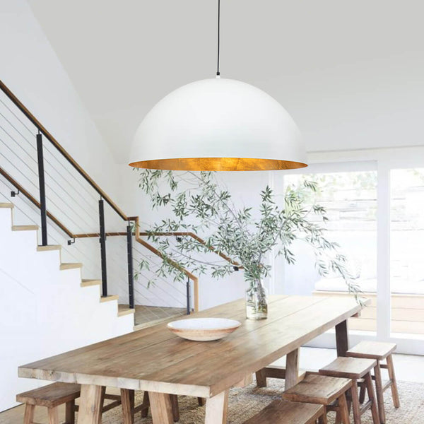 Modern One Light Oversized Dome Pendant Light - Yiilighting