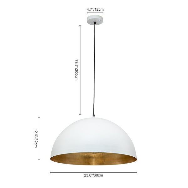 Modern One Light Oversized Dome Pendant Light - Yiilighting