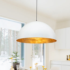 Modern One Light Oversized Dome Pendant Light - Yiilighting