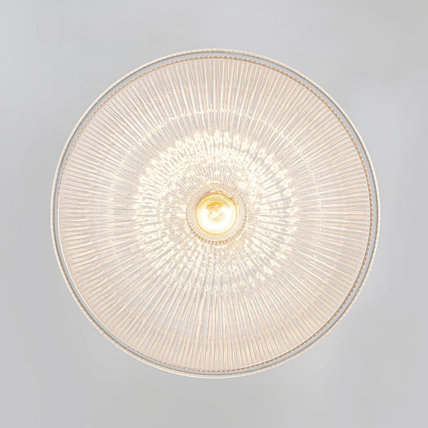 Modern Ribbed Glass Dome - Shaped Single Pendant Light - Yiilighting