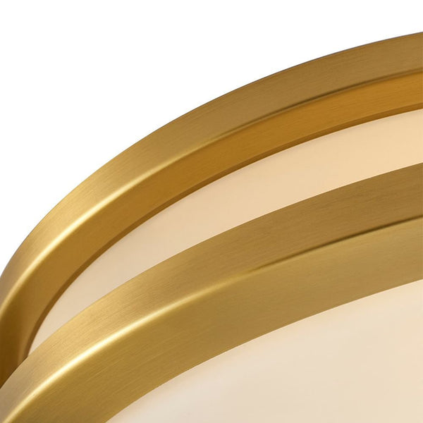 Modern Round Brass Glass LED Flush Mount Ceiling Light - Yiilighting