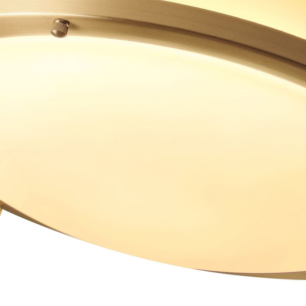 Modern Round Brass Glass LED Flush Mount Ceiling Light - Yiilighting