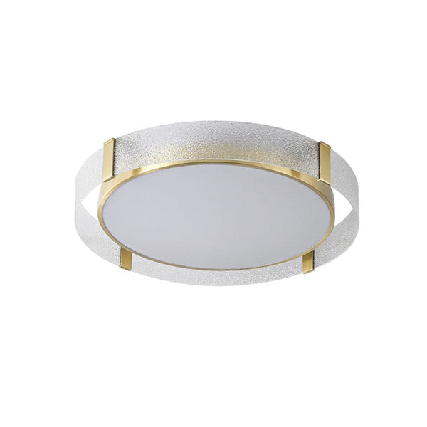 Modern Round Glass LED Flush Mount Ceiling Light - Yiilighting