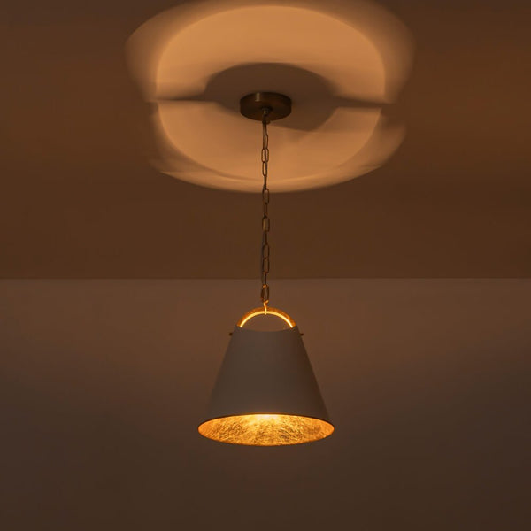 Modern Single - Light Brass Metal Conical Pendant - Yiilighting