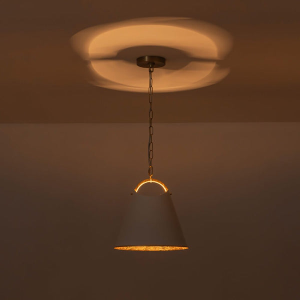 Modern Single - Light Brass Metal Conical Pendant - Yiilighting